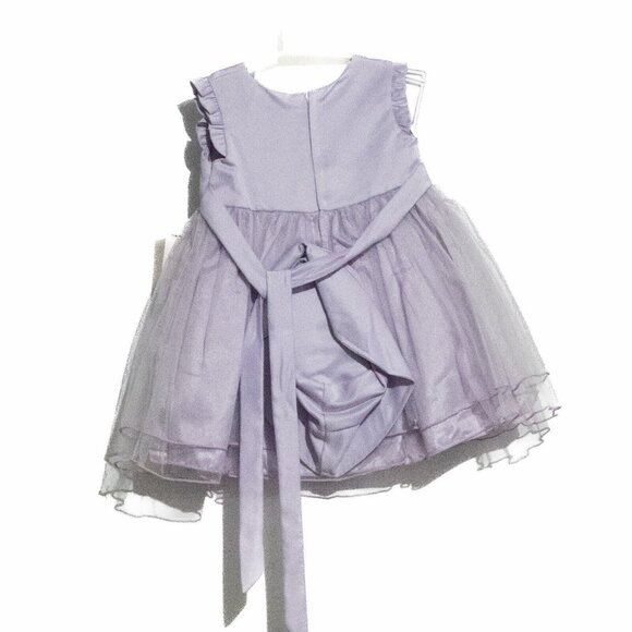 Growing Up Girls Gray Tutu Dress Floral Sleeveless V-Neck Pure Polyester Size XL - Picture 4 of 5